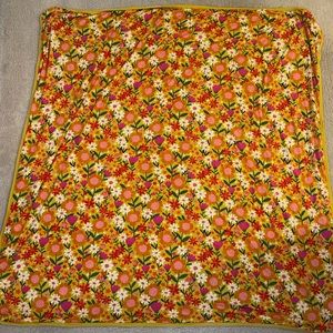 Little sleepies large cloud blanket Lunaluxe Bamboo yellow with flowers